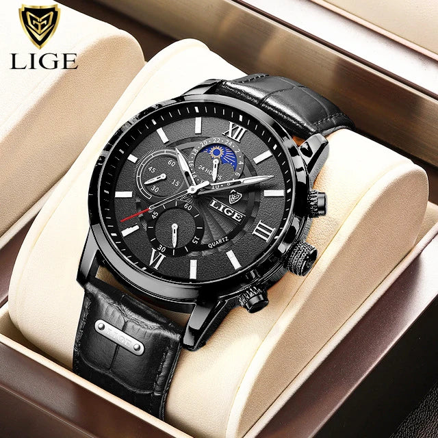 New Mens Watches LIGE Top Brand Luxury