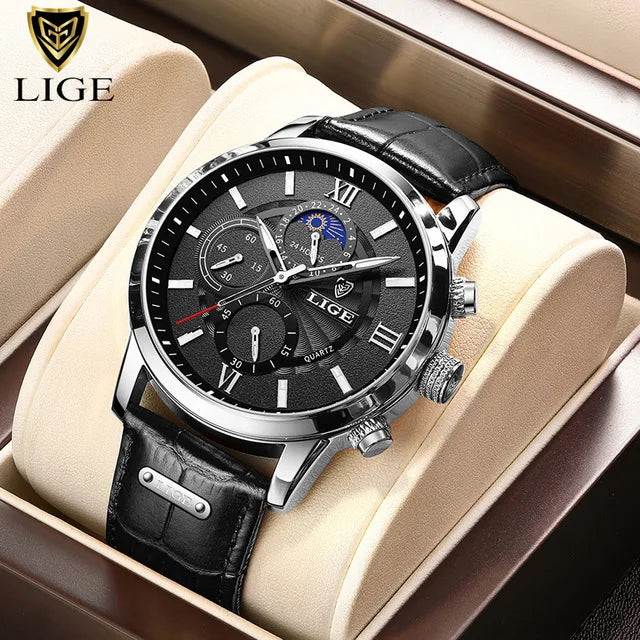 New Mens Watches LIGE Top Brand Luxury