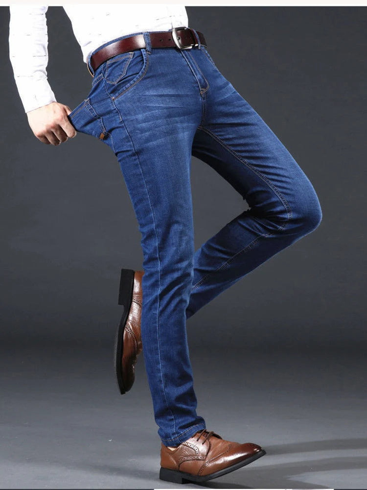 New Men Light Luxury Stretch Slim Fit Pants