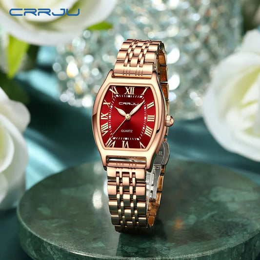 CRRJU Women Watches Creative Steel