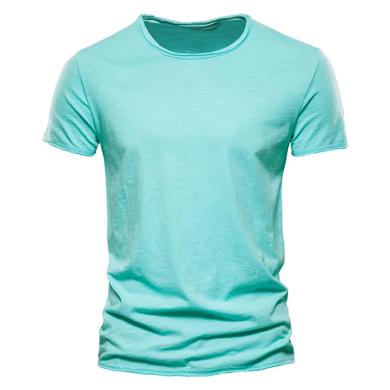 Men T-shirt Casual Soft Fitness 100% Cotton