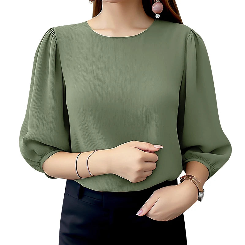 Blouses ZANZEA Elegant Women Puff Sleeve