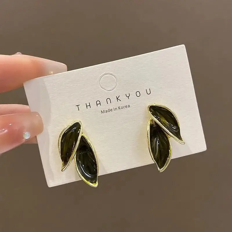 Korean Vintage Pearl Crystal Earrings For Women