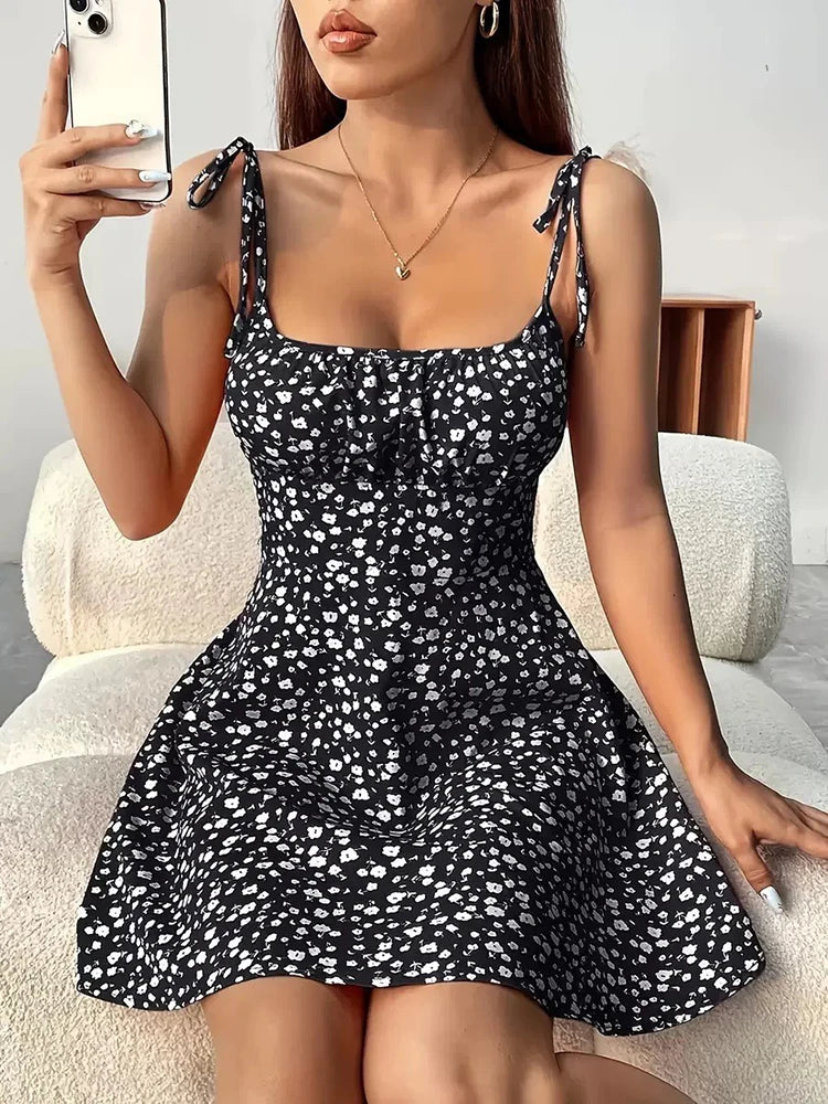 Dress Floral Spaghetti