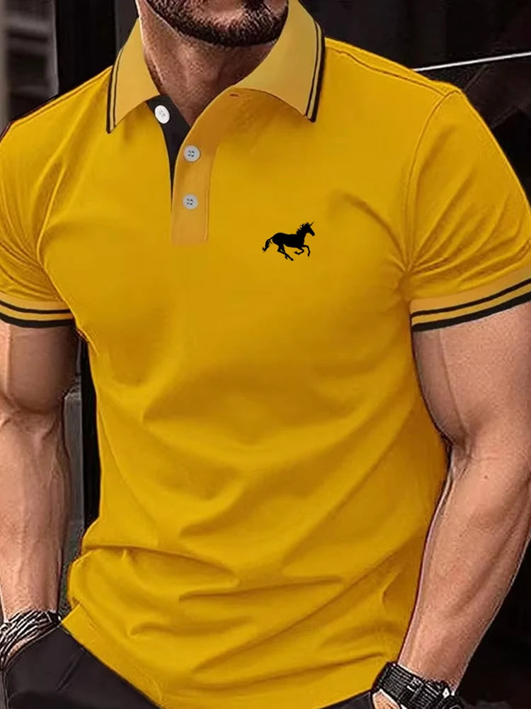 New Men's T-shirt Classic Short sleeved Polo