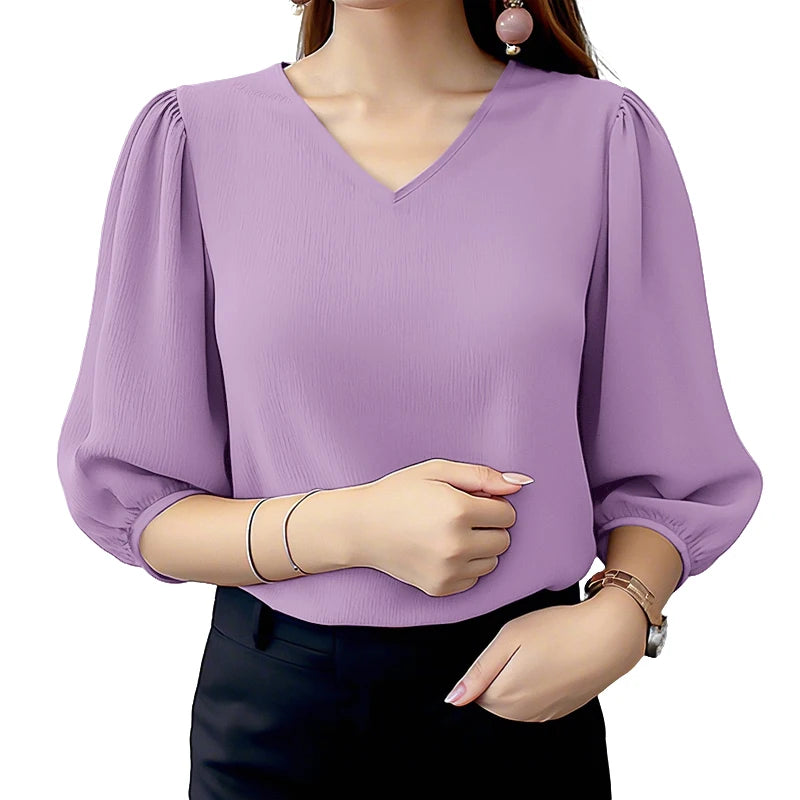 Blouses ZANZEA Elegant Women Puff Sleeve