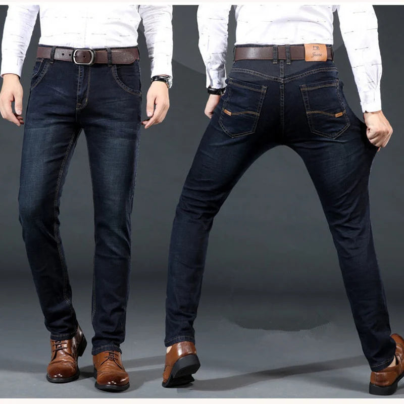New Men Light Luxury Stretch Slim Fit Pants