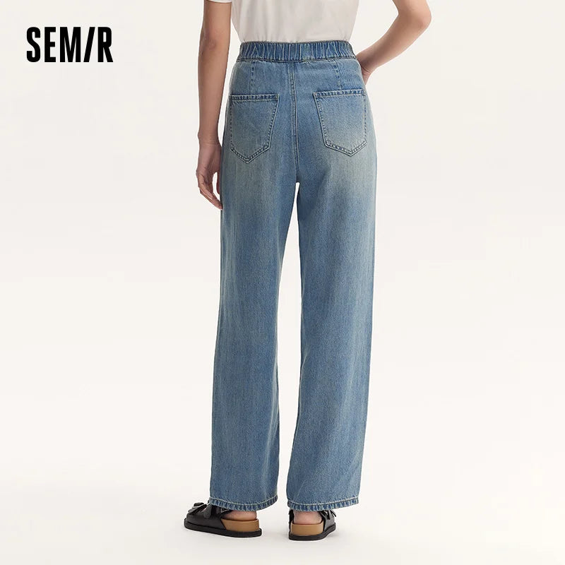 Pant Jeans Women Elastic Waist