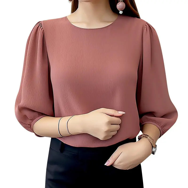 Blouses ZANZEA Elegant Women Puff Sleeve