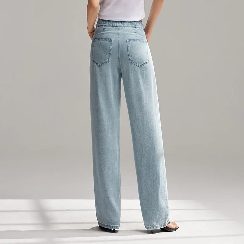 Pant Jeans Women Elastic Waist