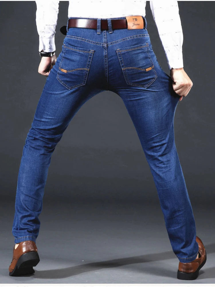 New Men Light Luxury Stretch Slim Fit Pants