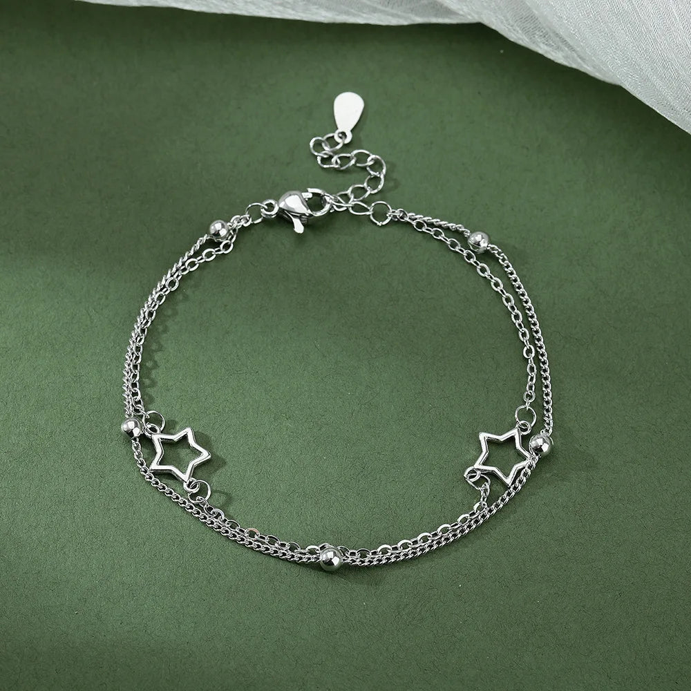 VENTFILLE 925 Sterling Silver Double Love Heart