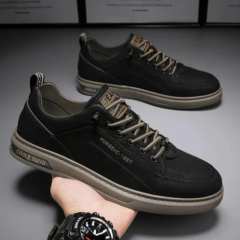 New Leather Shoes Men's Fashion Casual Leather Shoes