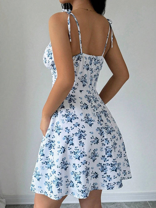 Dress Floral Spaghetti