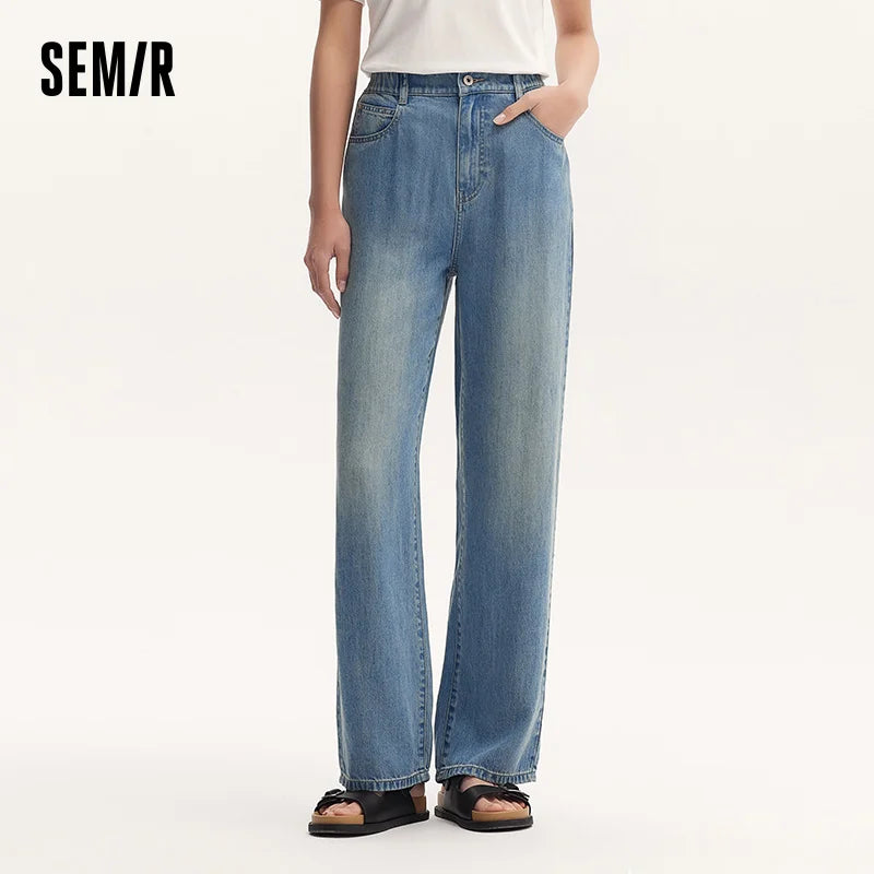 Pant Jeans Women Elastic Waist