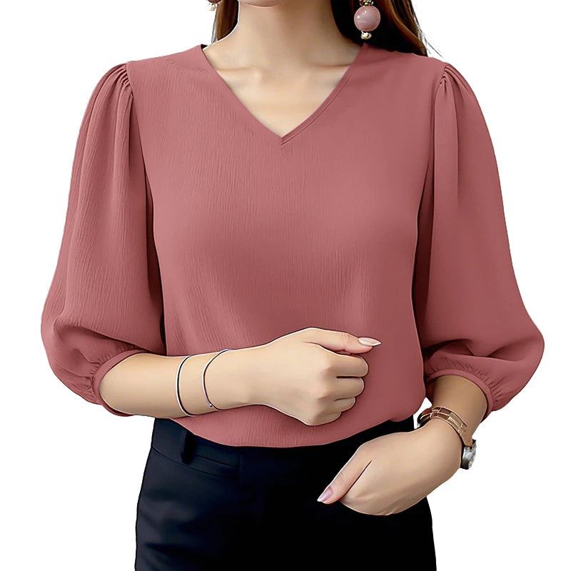 Blouses ZANZEA Elegant Women Puff Sleeve