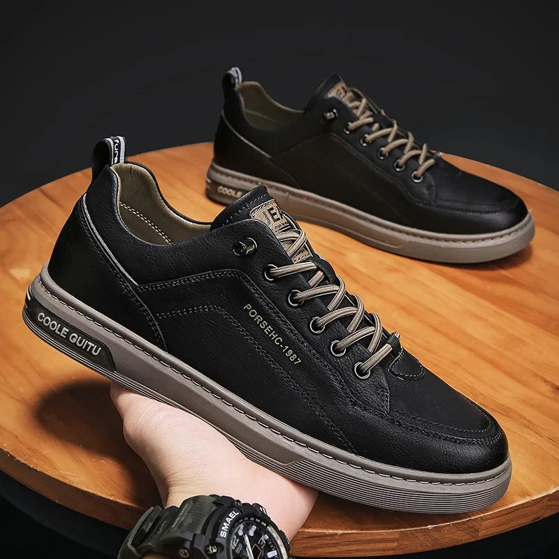New Leather Shoes Men's Fashion Casual Leather Shoes