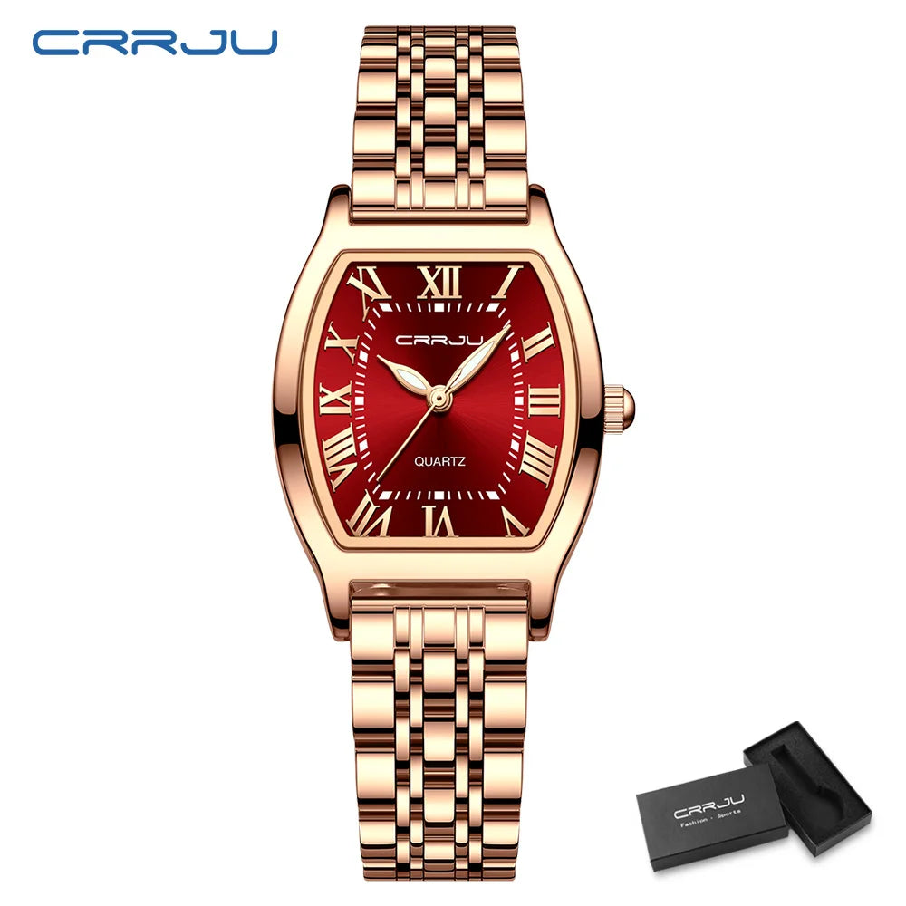 CRRJU Women Watches Creative Steel