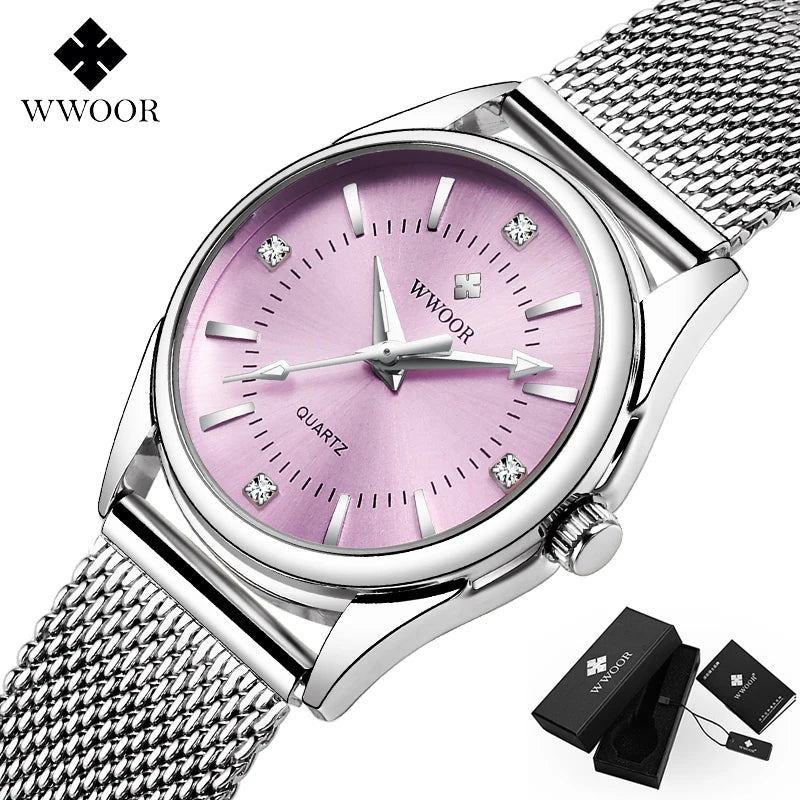 Gold Watch Ladies Elegant Diamond