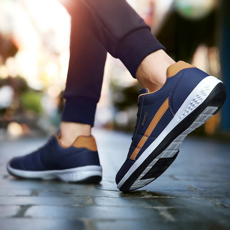 Pu Leather Men Shoes Sneakers Trend Casual