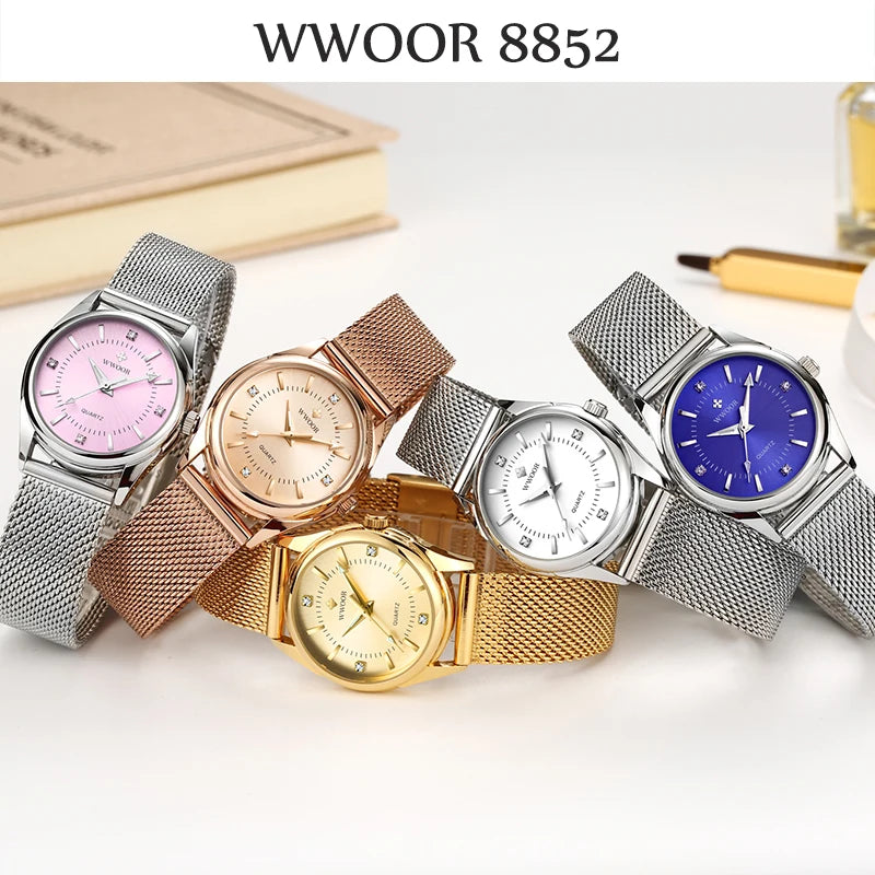 Gold Watch Ladies Elegant Diamond
