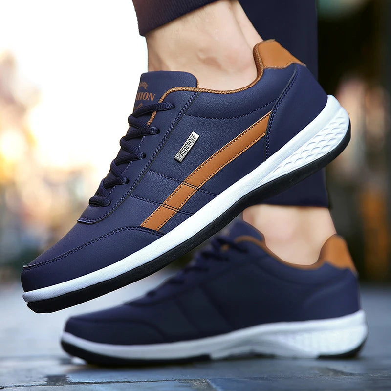 Pu Leather Men Shoes Sneakers Trend Casual