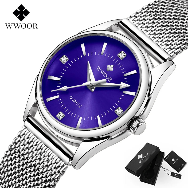 Gold Watch Ladies Elegant Diamond