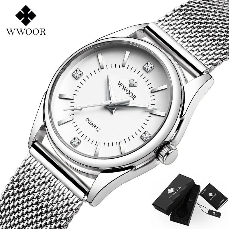 Gold Watch Ladies Elegant Diamond