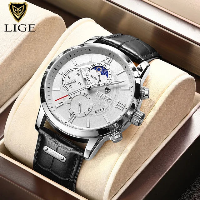 New Mens Watches LIGE Top Brand Luxury