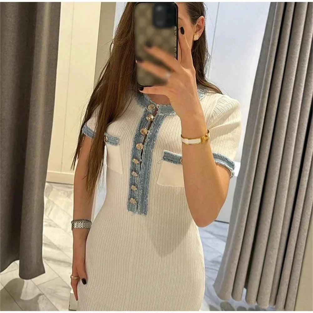 Dress Elegant Contrasting