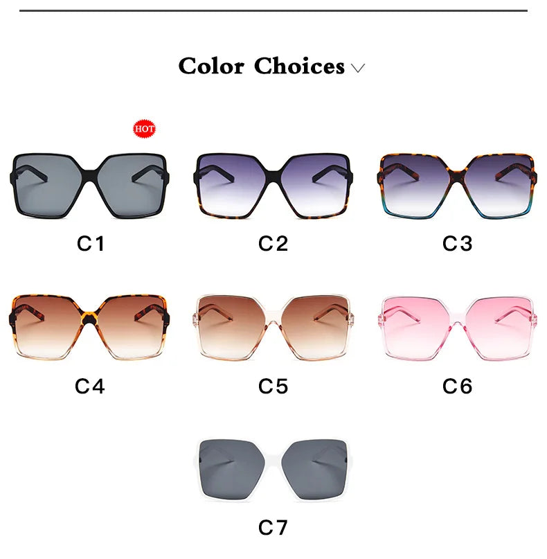 Fashion Women Oversize Sunglasses Uv400