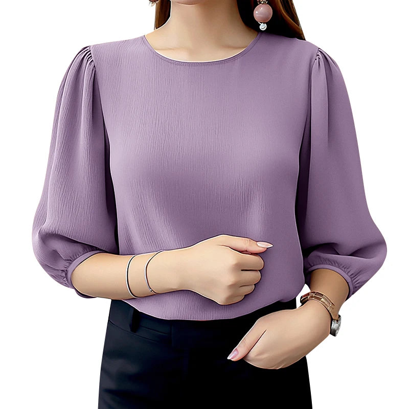 Blouses ZANZEA Elegant Women Puff Sleeve