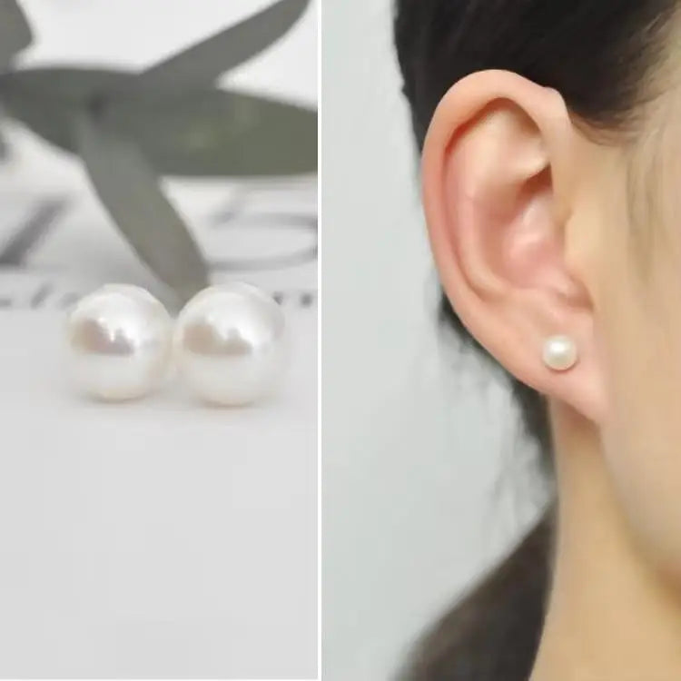 Korean Vintage Pearl Crystal Earrings For Women