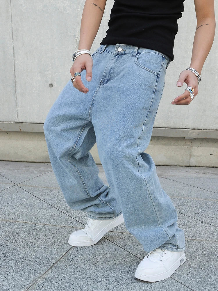 Spring Autumn Men Baggy Jeans Oversize
