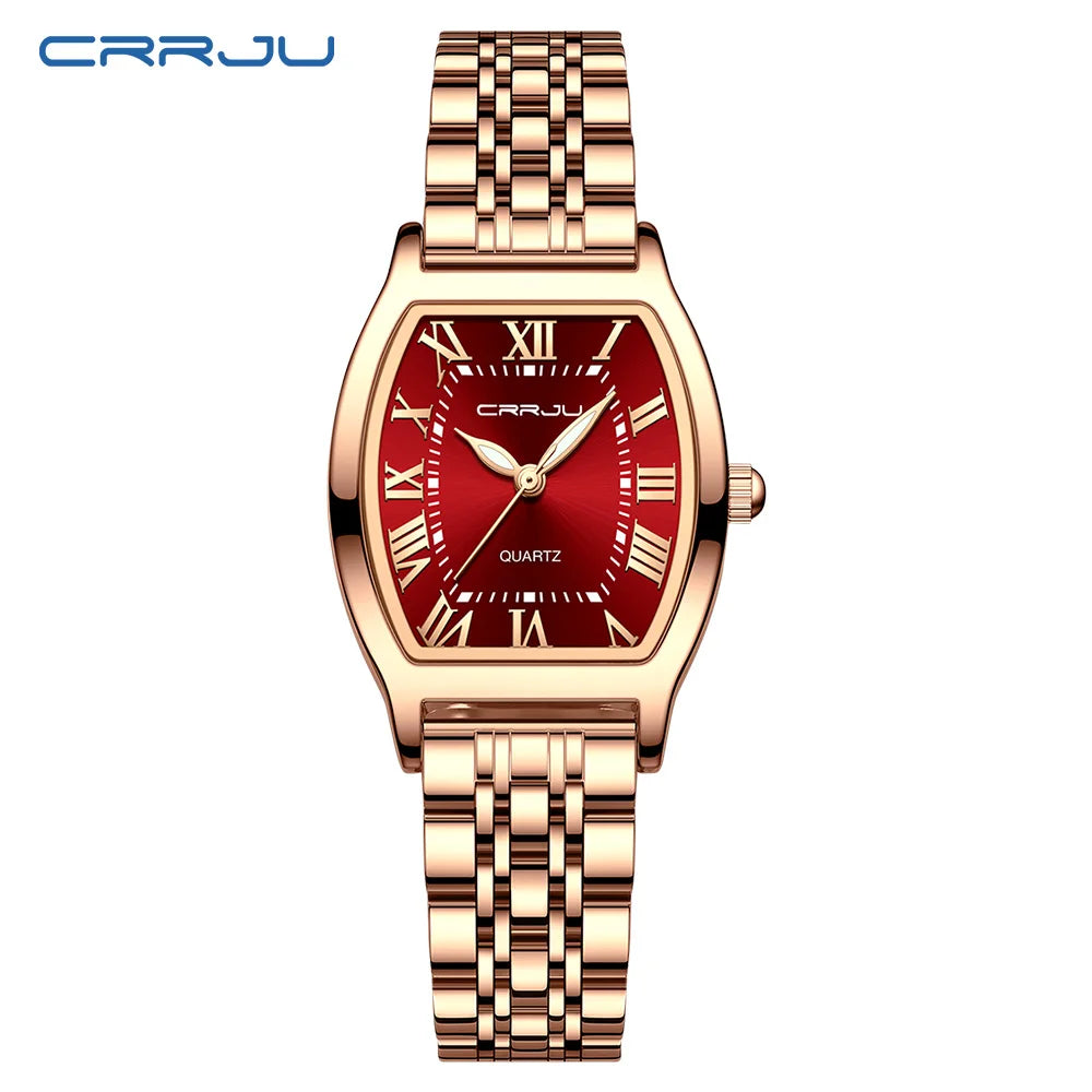 CRRJU Women Watches Creative Steel