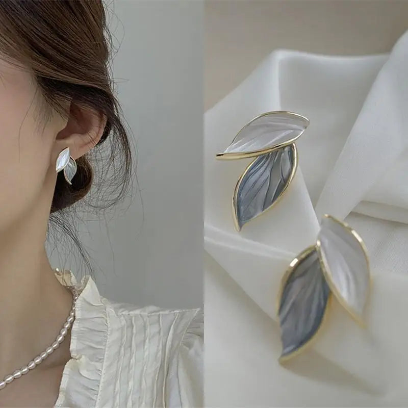 Korean Vintage Pearl Crystal Earrings For Women