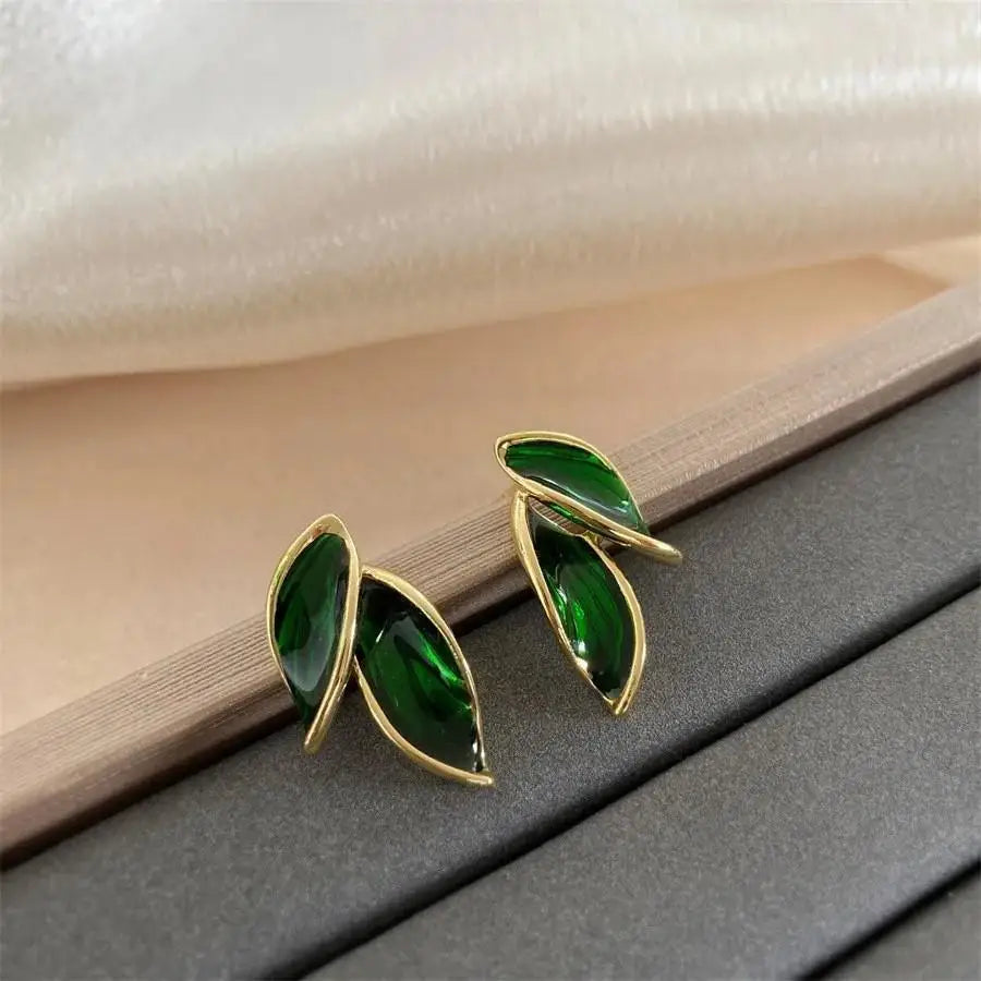 Korean Vintage Pearl Crystal Earrings For Women
