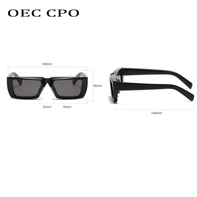 OEC CPO Vintage Rectangle Sunglasses