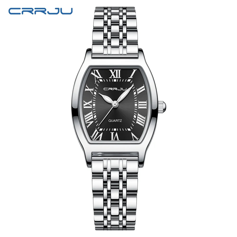 CRRJU Women Watches Creative Steel