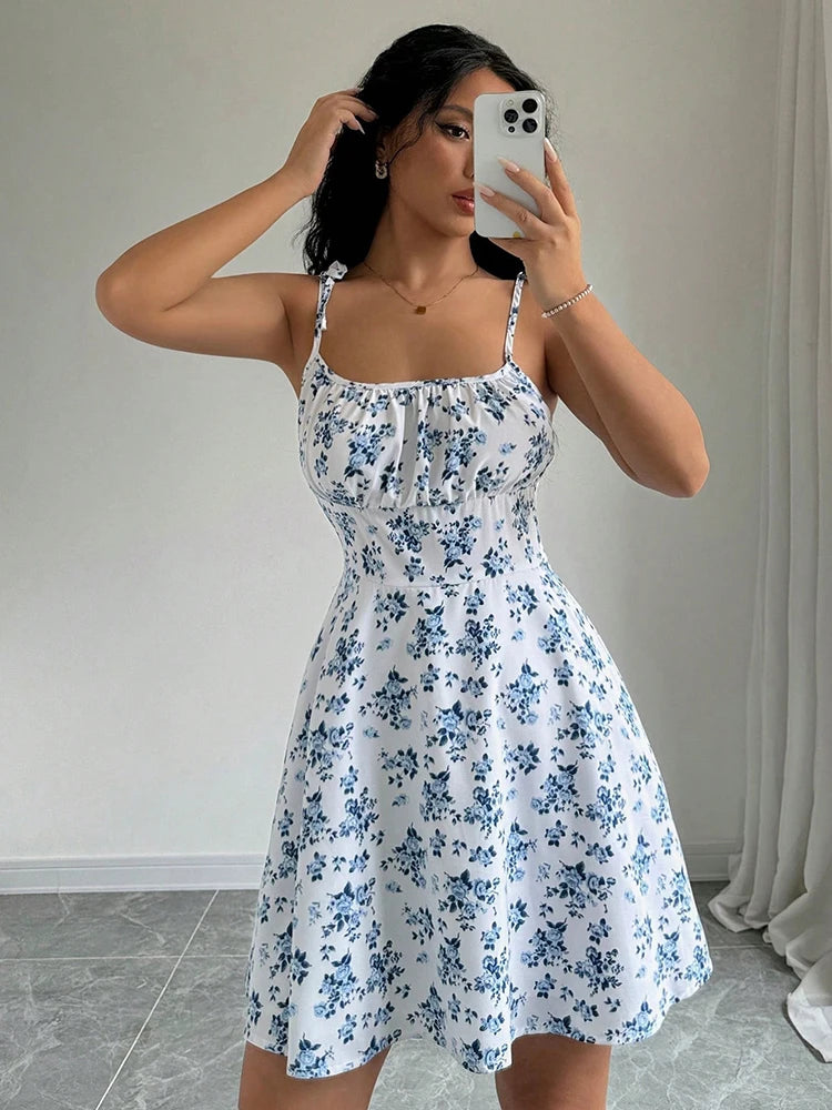 Dress Floral Spaghetti