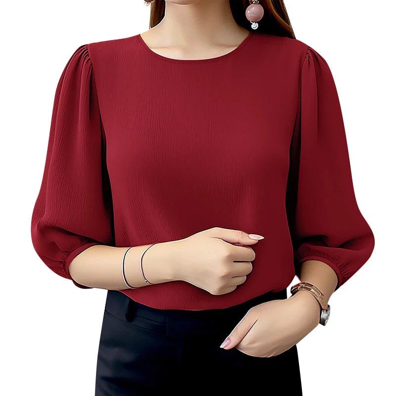 Blouses ZANZEA Elegant Women Puff Sleeve