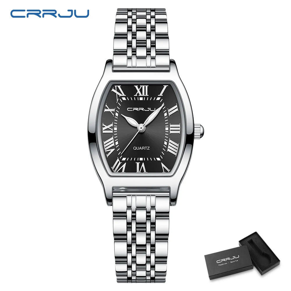 CRRJU Women Watches Creative Steel