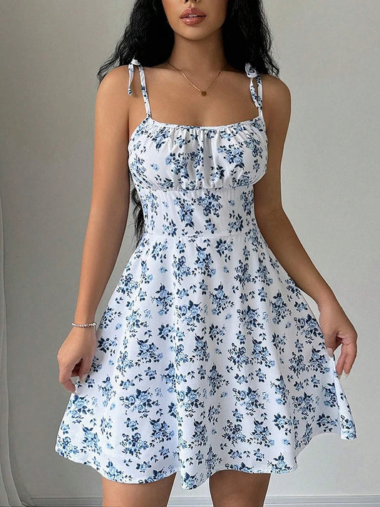 Dress Floral Spaghetti