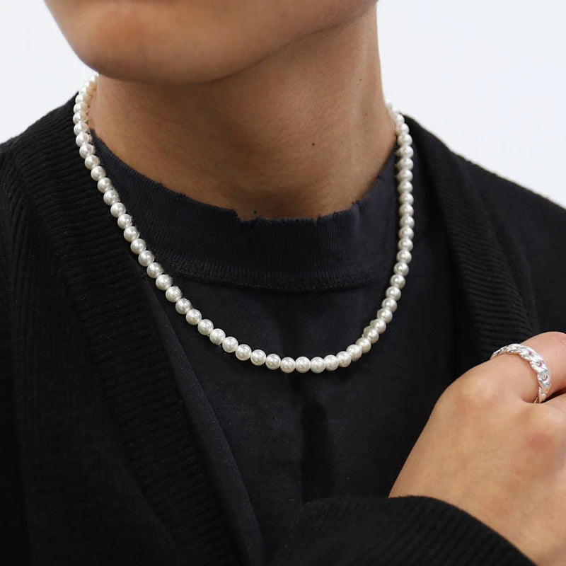Classic Elegant White Pearl Chokers Necklace For Women