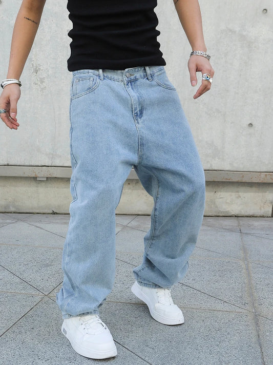 Spring Autumn Men Baggy Jeans Oversize