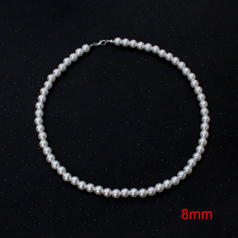 Classic Elegant White Pearl Chokers Necklace For Women
