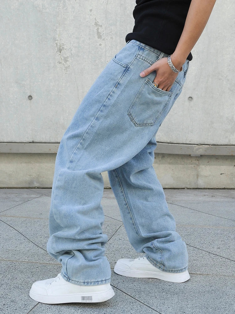 Spring Autumn Men Baggy Jeans Oversize