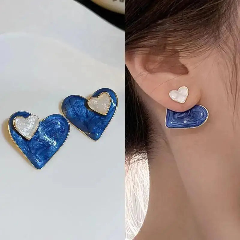 Korean Vintage Pearl Crystal Earrings For Women