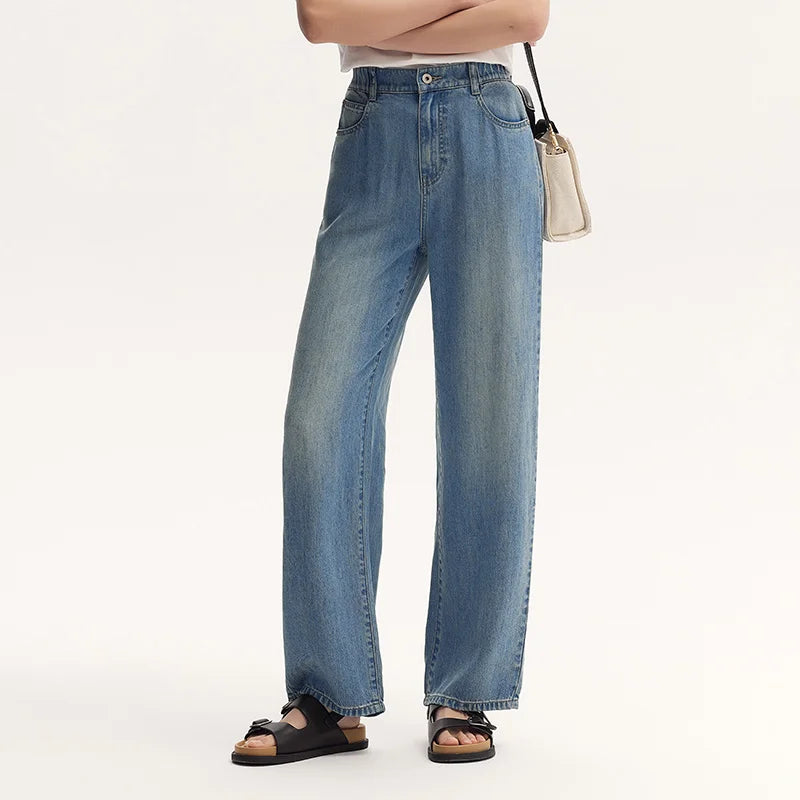 Pant Jeans Women Elastic Waist