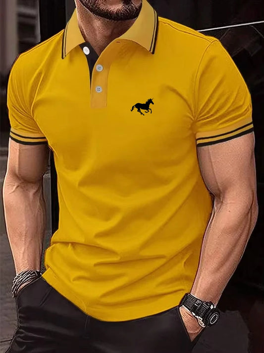 New Men's T-shirt Classic Short sleeved Polo